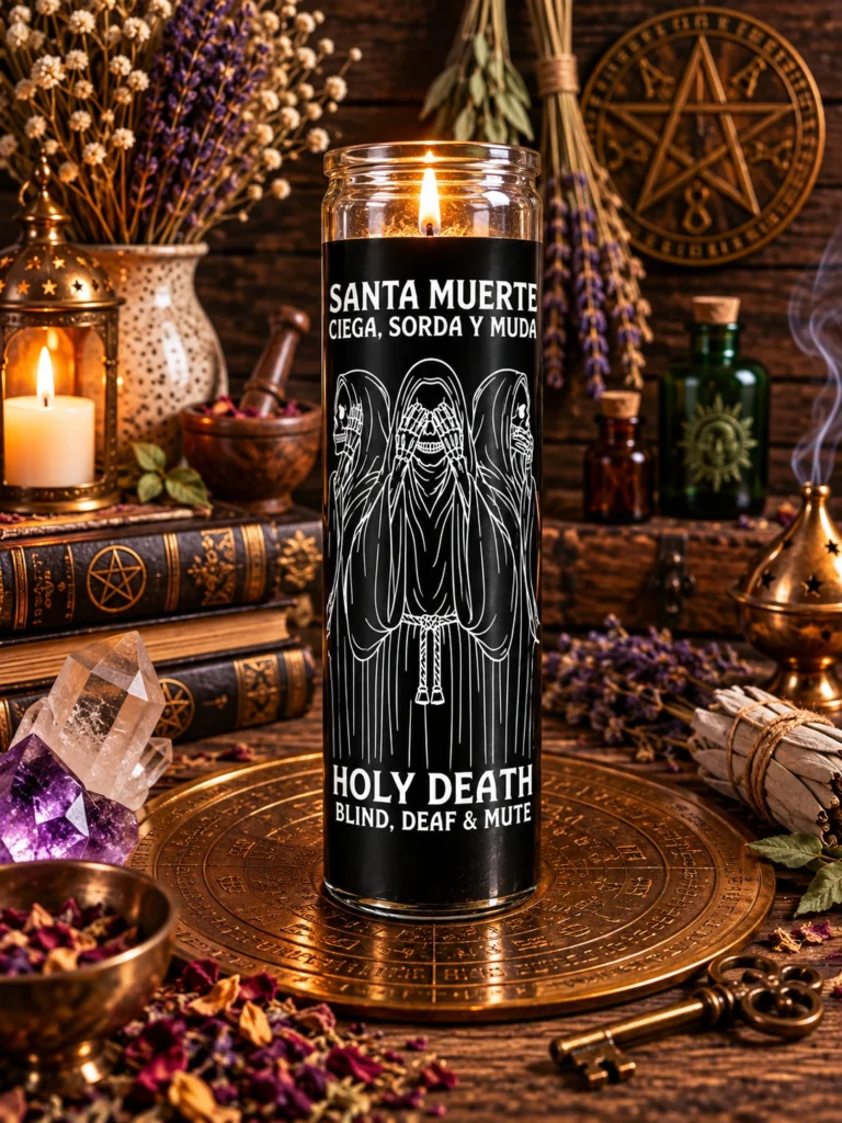 SANTA MUERTE CIEGA, SORDA Y MUDA